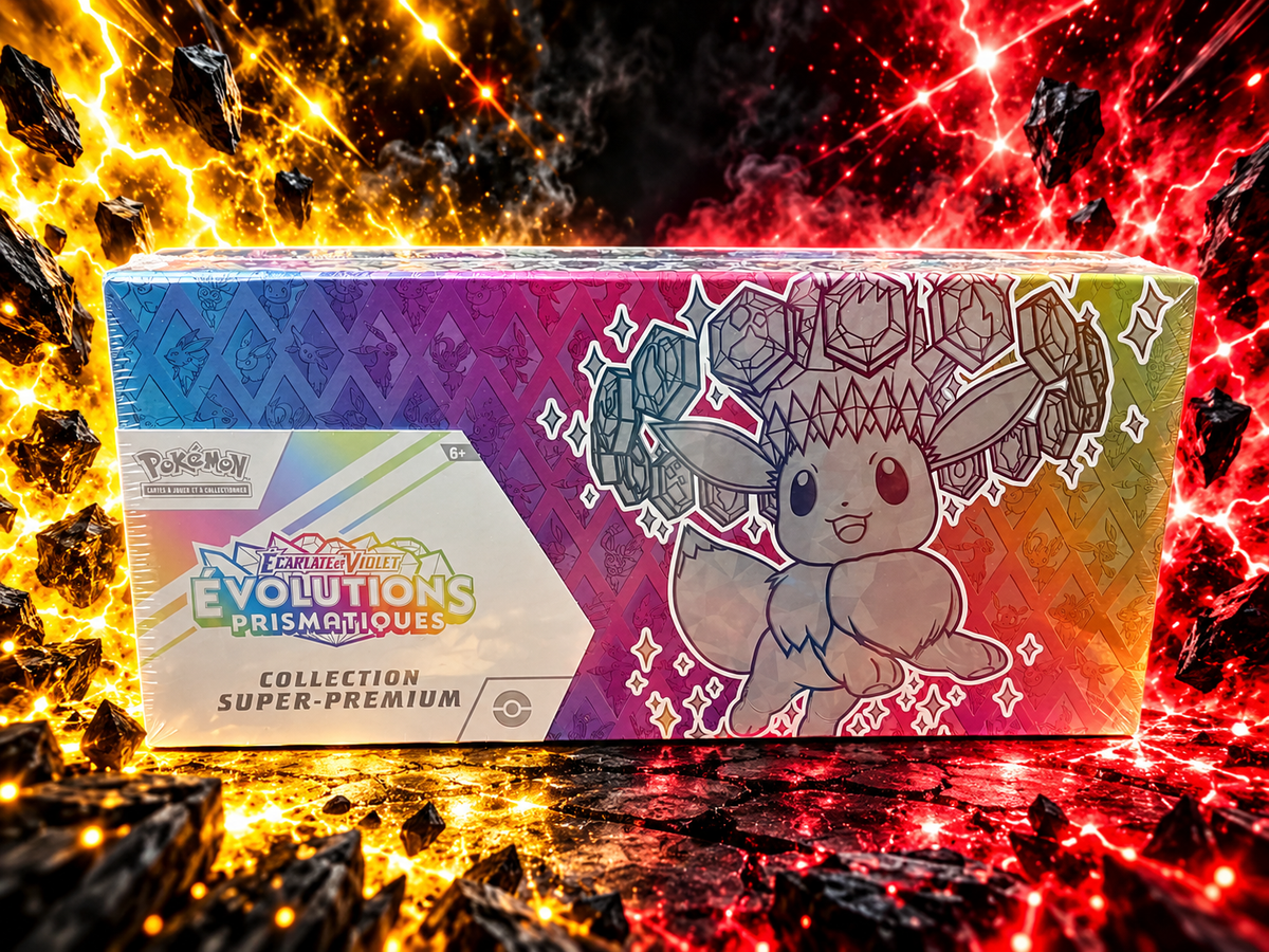 SPC Evoli EV8.5 – Coffret Super Premium – Évolutions Prismatiques – Pokémon